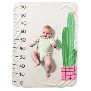 Baby Monthly Milestone Blanket For Girl Boy Floral Wings Frame Newborn Photo Prop Background Super Soft Flannel