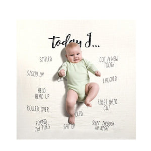 Baby Monthly Milestone Blanket For Girl Boy Floral Wings Frame Newborn Photo Prop Background Super Soft Flannel