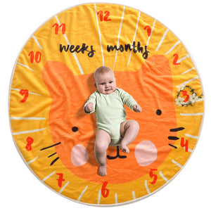 Baby Monthly Milestone Blanket For Girl Boy Floral Wings Frame Newborn Photo Prop Background Super Soft Flannel